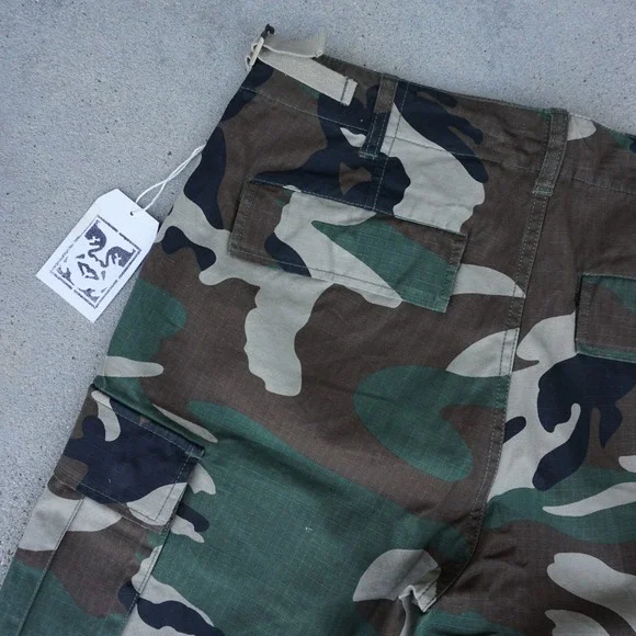 OBEY Men Recon Cargo Shorts in Field Camouflage Size 30 Brand New - Picture 2 of 8